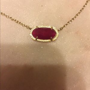 Maroon jade Kendra Scott Elisa necklace